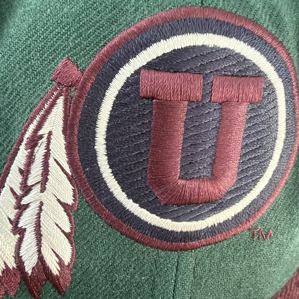 Vintage Utah Utes New Era 5950 Pro model 100% Wool Y2k Fitted 7 3/8 made in USA - Picture 5 of 11
